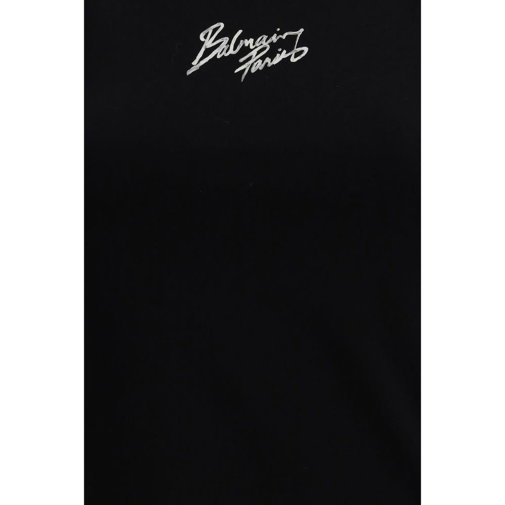 Balmain Schwarzes Baumwoll-T-Shirt