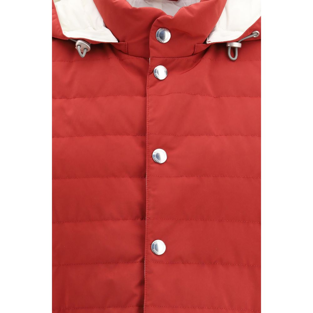 Brunello Cucinelli Mehrfarbige ärmellose Polyesterjacke