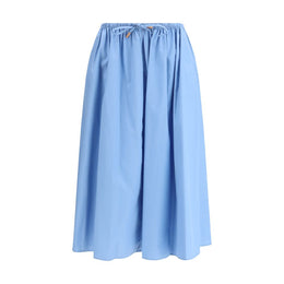 Marni Blaue Baumwoll-Midirock