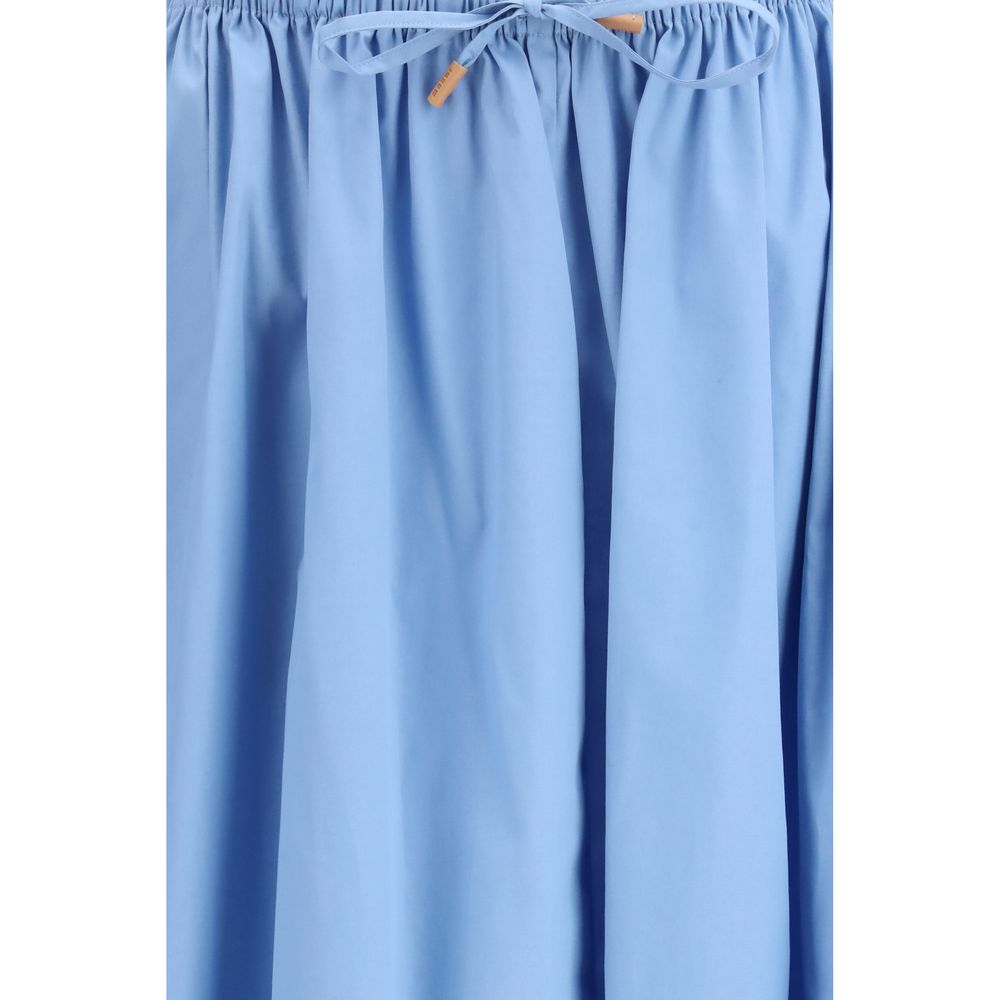 Marni Blaue Baumwoll-Midirock