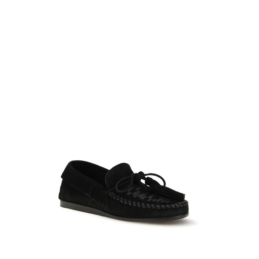 Isabel Marant Schwarze "Bos Taurus" Kalbsleder Loafer zum Hineinschlüpfen