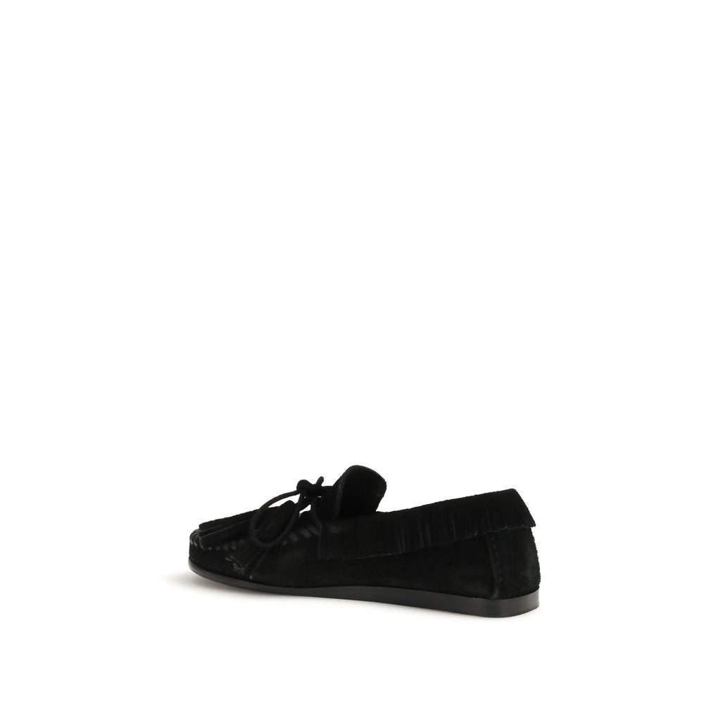 Isabel Marant Schwarze "Bos Taurus" Kalbsleder Loafer zum Hineinschlüpfen