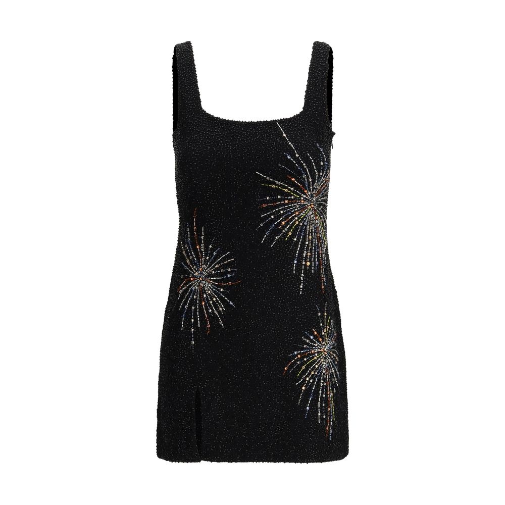 Staud Schwarzes Nylon-Freizeitkleid