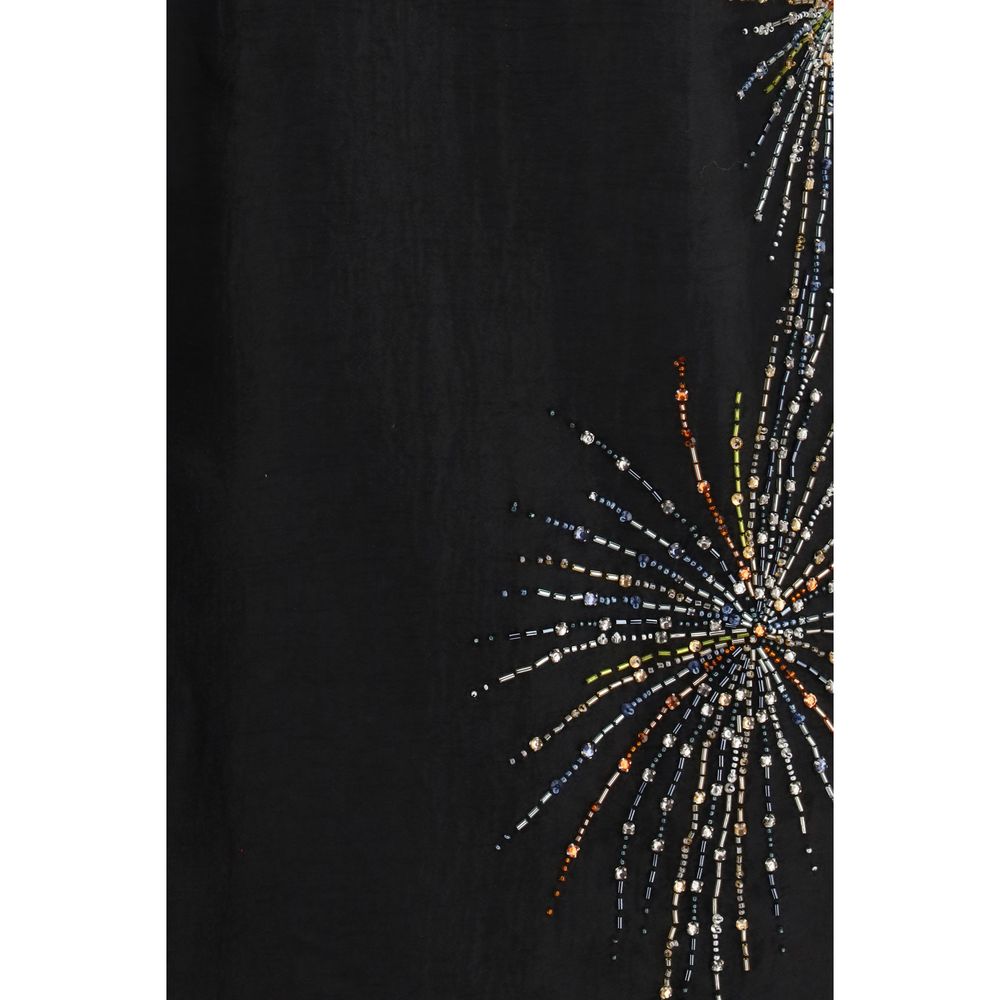 Staud Schwarzes Freizeitkleid aus Polyester
