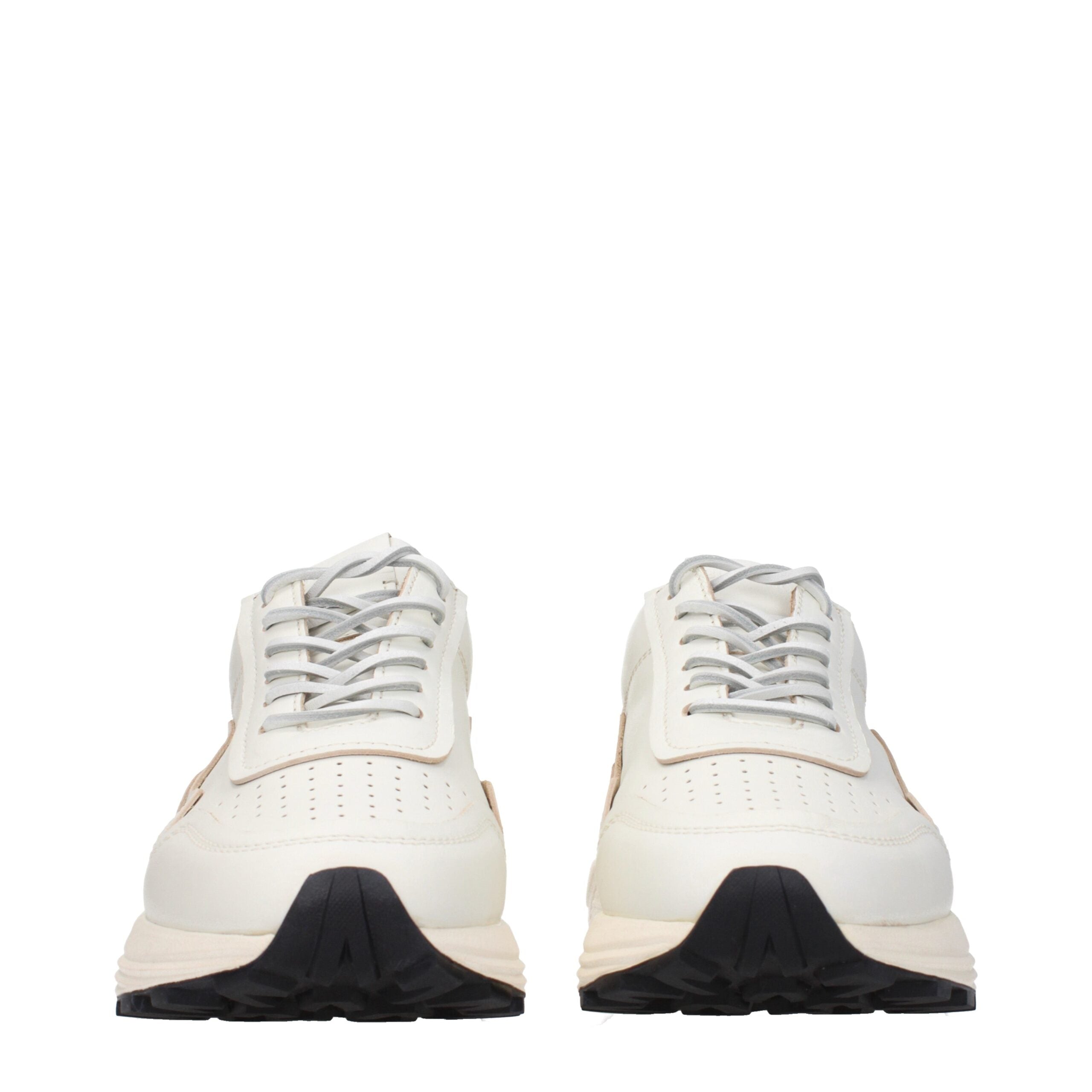 Buttero Weiße Low-Top-Sneaker aus Leder