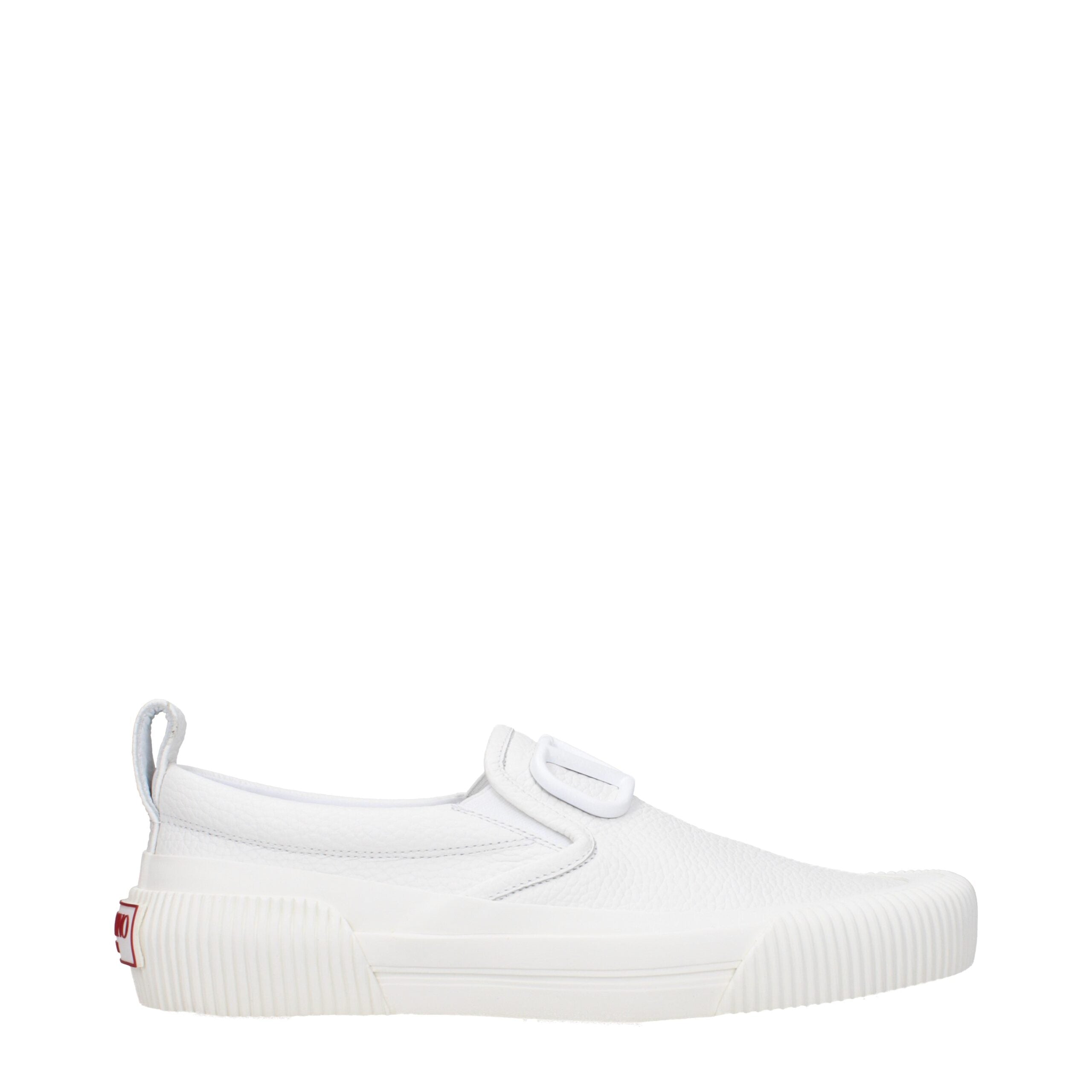 Valentino Garavani Weiße Loafer aus Leder zum Hineinschlüpfen