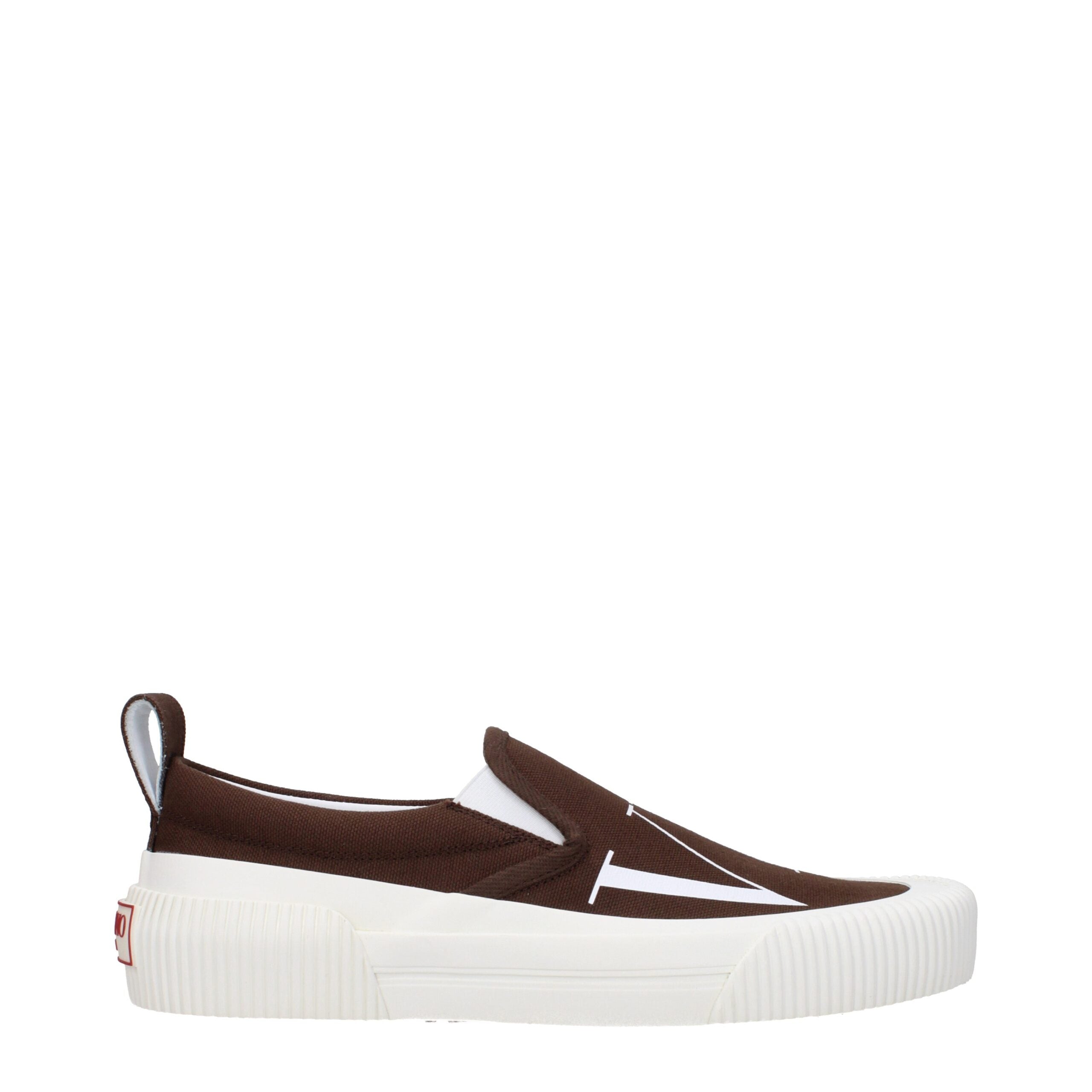 Valentino Garavani Braune Loafer aus Stoff zum Hineinschlüpfen