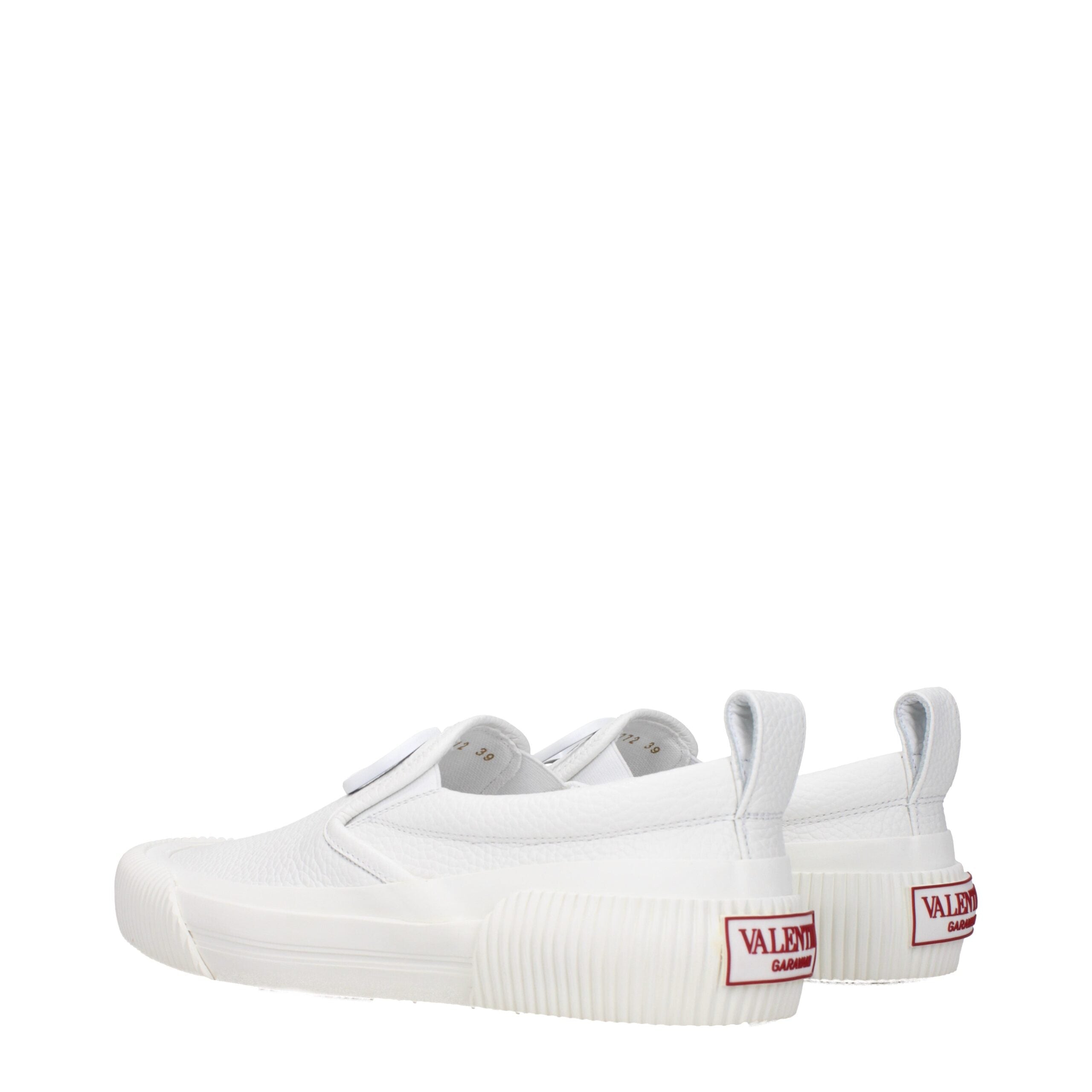 Valentino Garavani Weiße Loafer aus Leder zum Hineinschlüpfen