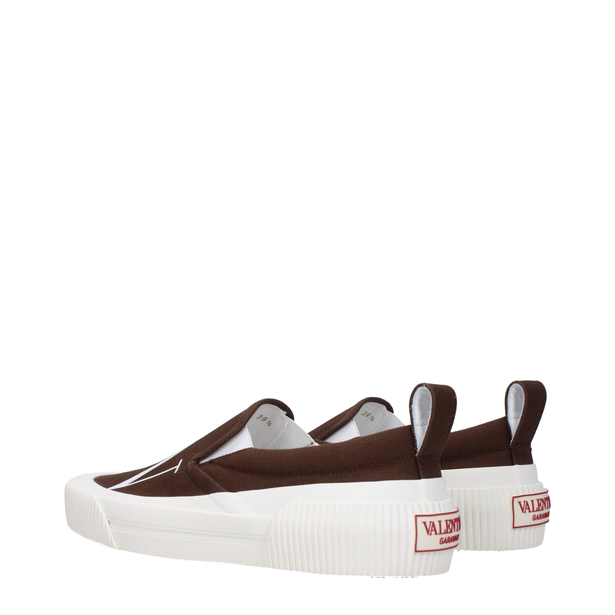 Valentino Garavani Braune Loafer aus Stoff zum Hineinschlüpfen
