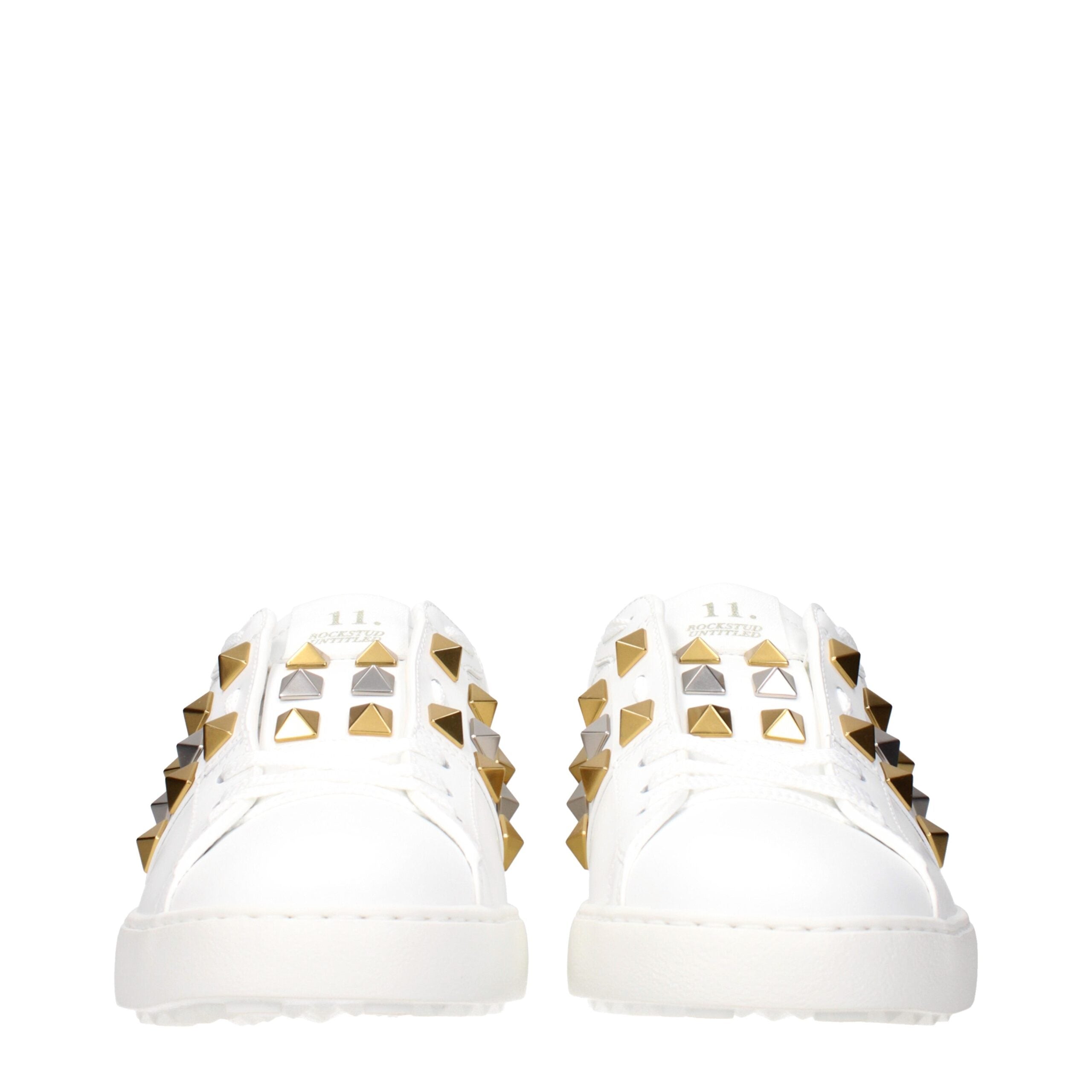 Valentino Garavani Weiße Low-Top-Sneaker aus Leder