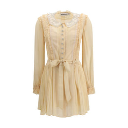 Self-Portrait Beige Viscose Casual Dress