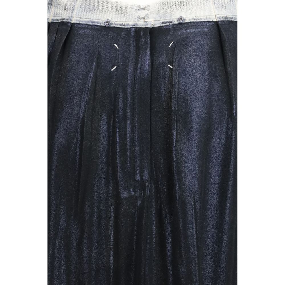 Maison Margiela Blaue Midi-Rock aus Acetat