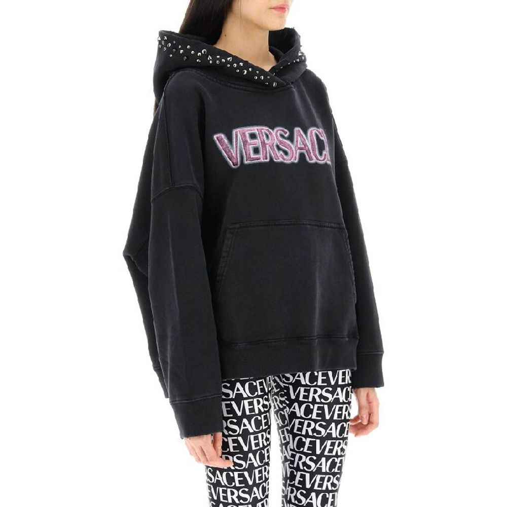 Versace Schwarzer Baumwoll-Sweatshirt