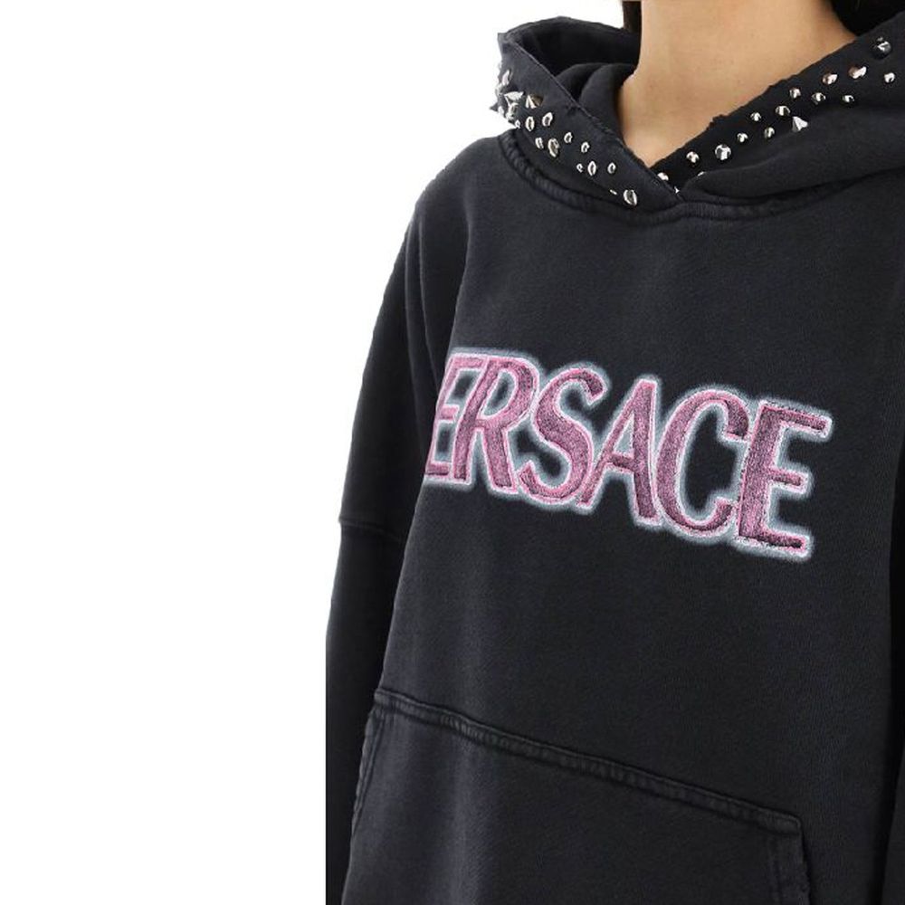Versace Schwarzer Baumwoll-Sweatshirt