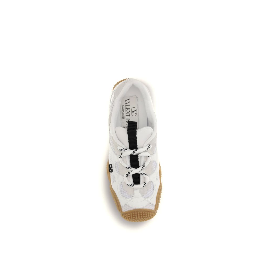 Valentino Garavani Weiße Kalbsleder Bos Taurus Athletic Sneaker