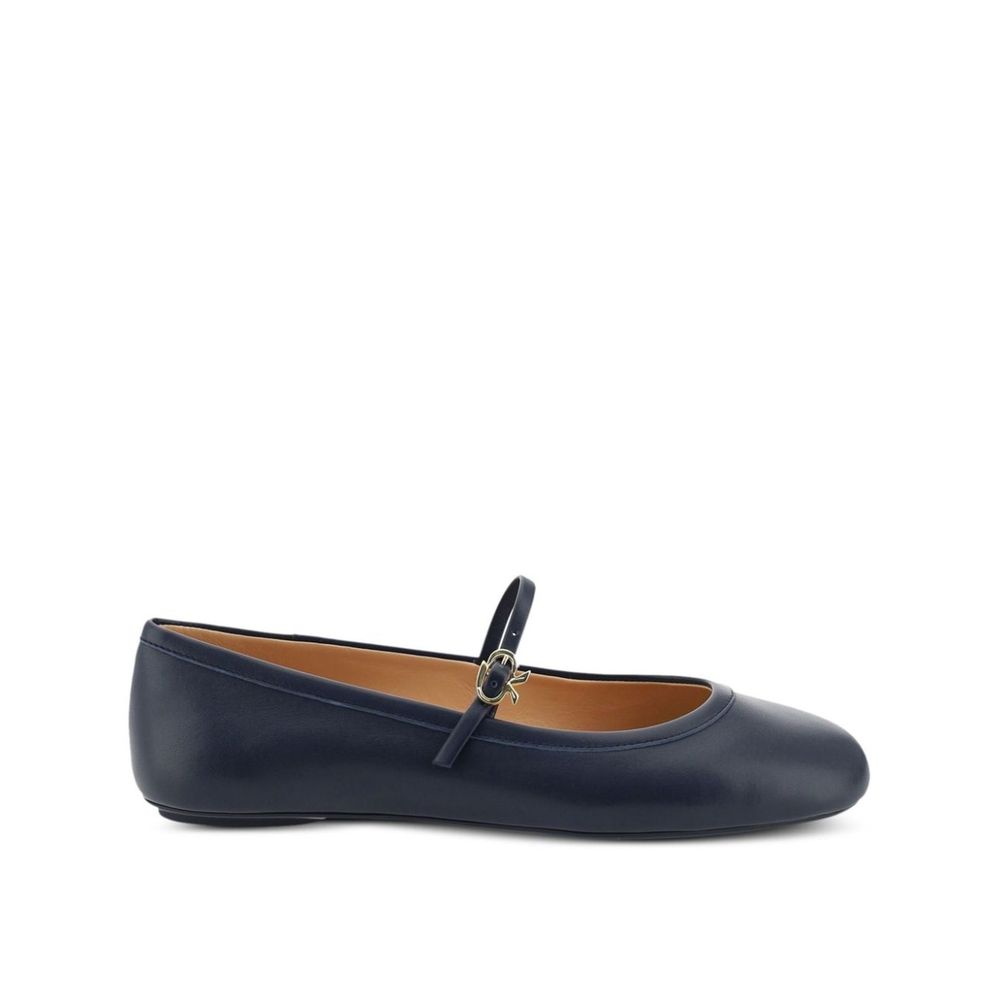 Gianvito Rossi Blaue Ballerinas aus Stoff