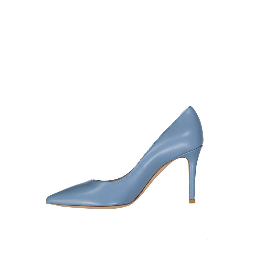 Gianvito Rossi Blaue Lederpumps