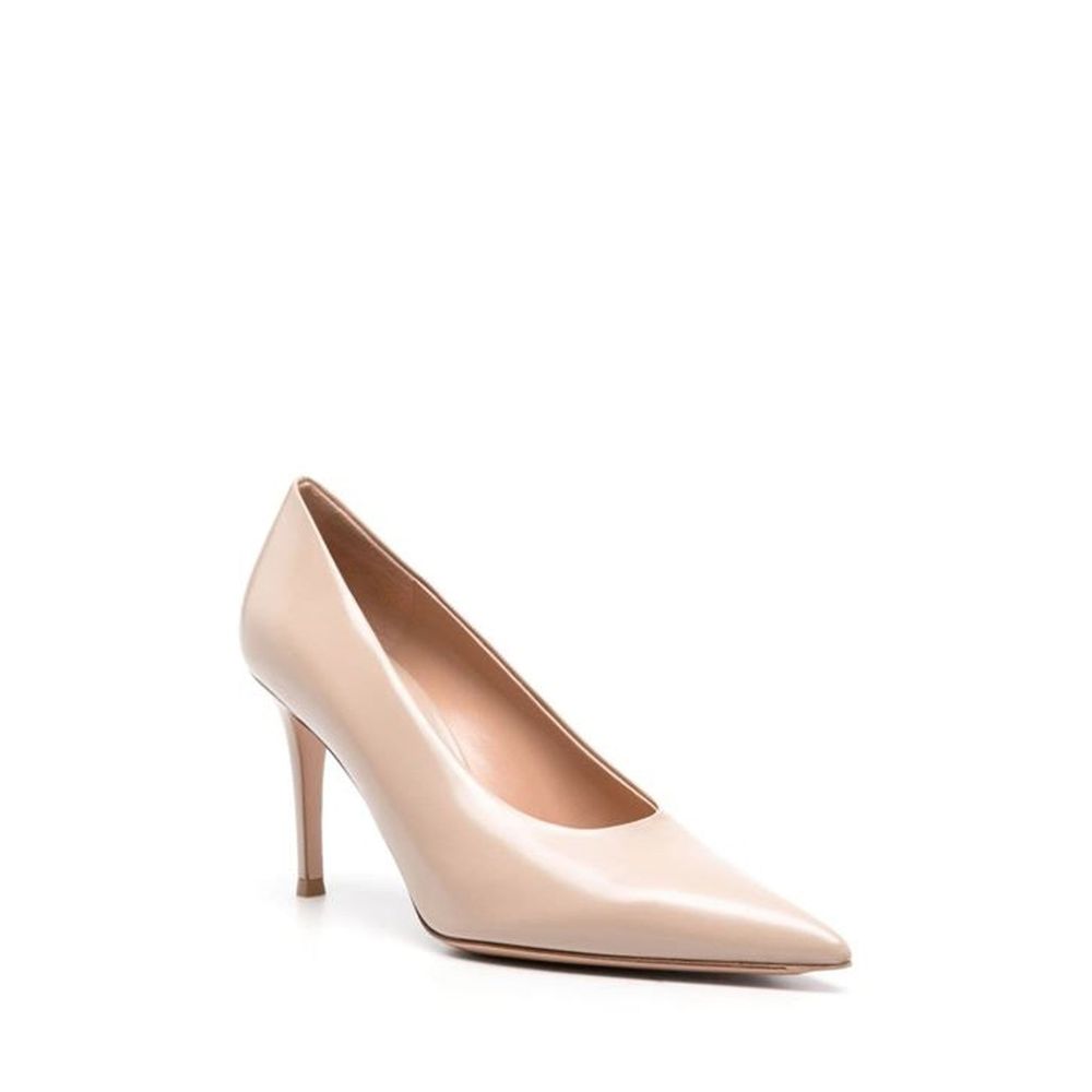Gianvito Rossi Beige Kalbsleder Pumps mit hohem Absatz