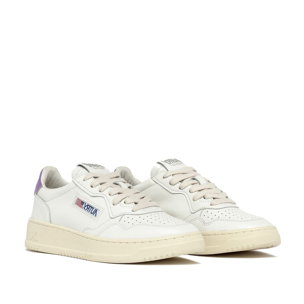 Autry Weiße Low-Top-Sneaker aus Leder