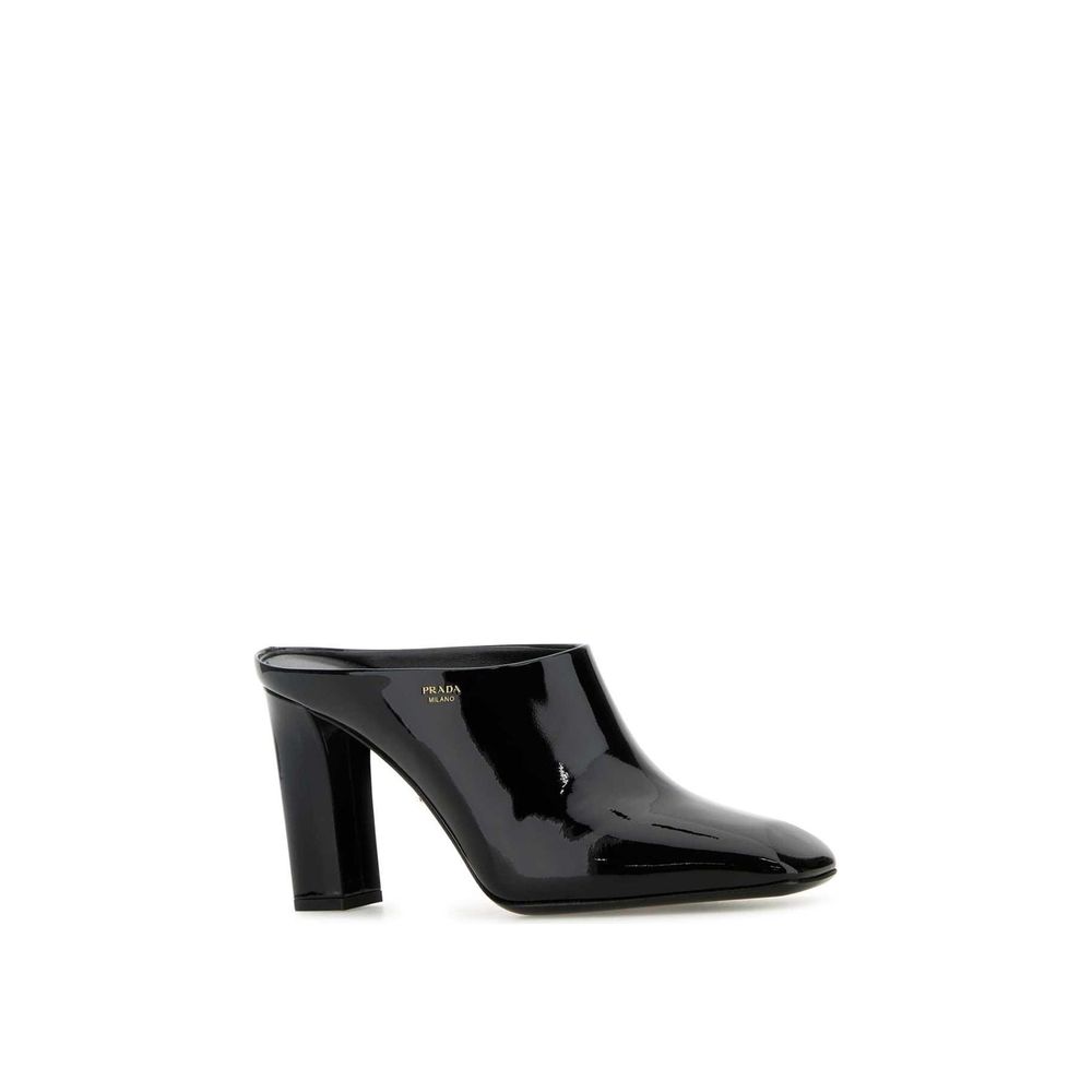 Prada Schwarze Mules aus Kalbsleder