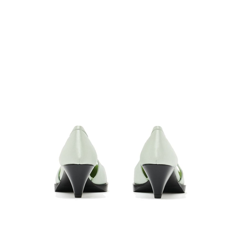 Prada Zweifarbige Pumps aus Seide mit mittelhohem Absatz