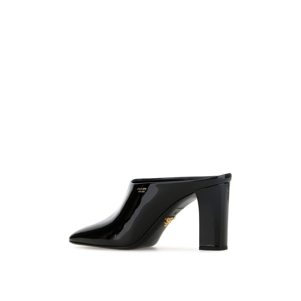Prada Schwarze Mules aus Kalbsleder