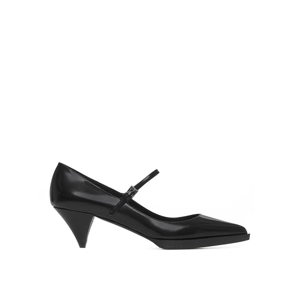 Prada Schwarze Pumps aus Kalbsleder mit mittlerem Absatz