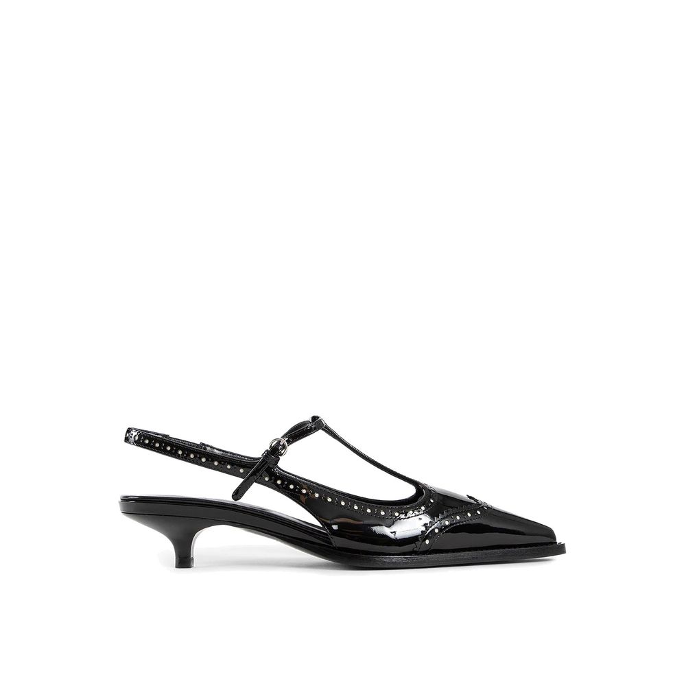 Miu Miu Schwarze Pumps aus Kalbsleder mit mittlerem Absatz