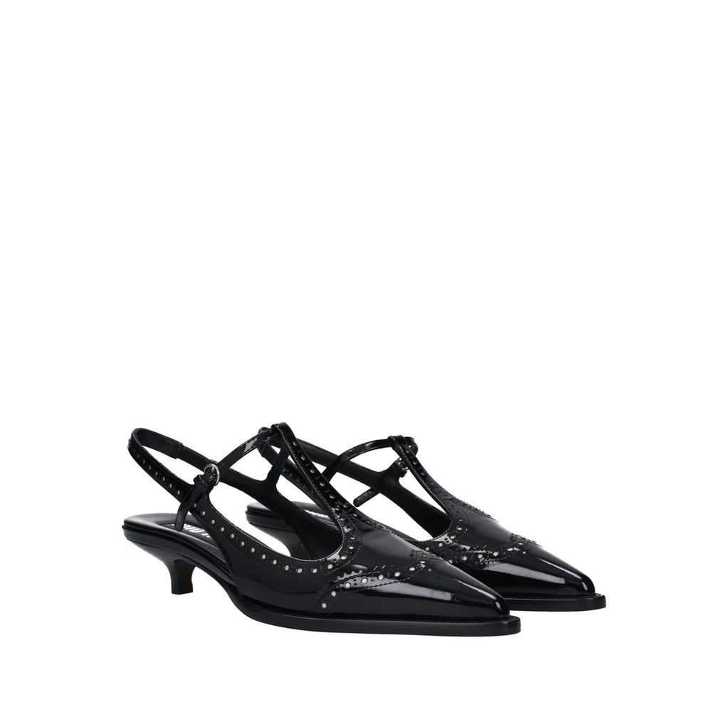 Miu Miu Schwarze Pumps aus Kalbsleder mit mittlerem Absatz
