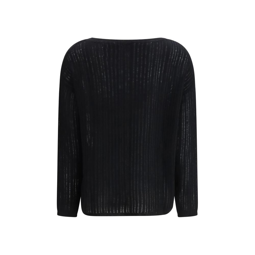 Allude Schwarzer Kaschmirpullover