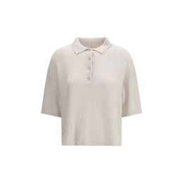 Allude Beige Kaschmir-Poloshirt