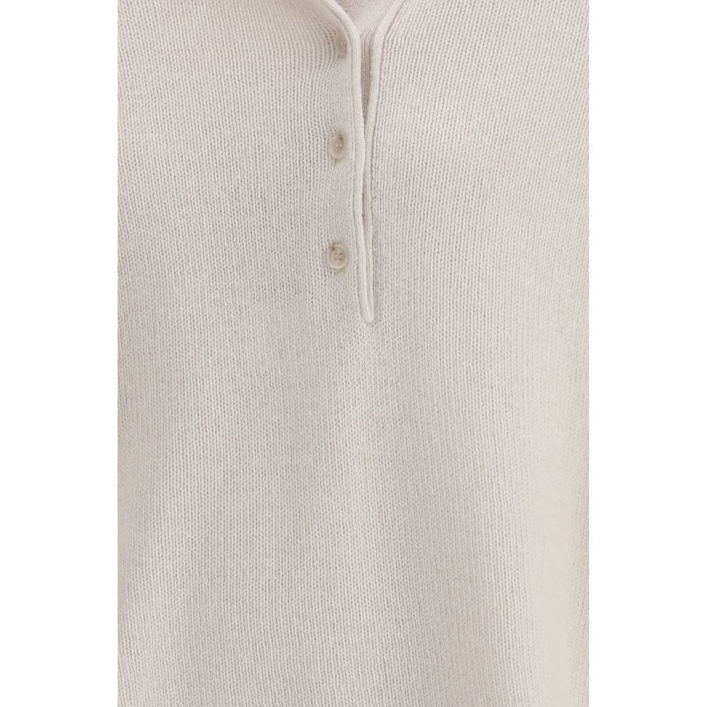 Allude Beige Kaschmir-Poloshirt