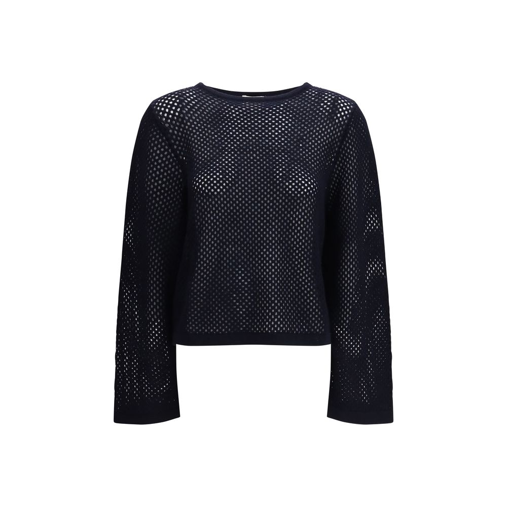 Allude Blauer Sweatshirt aus Fleece-Wolle