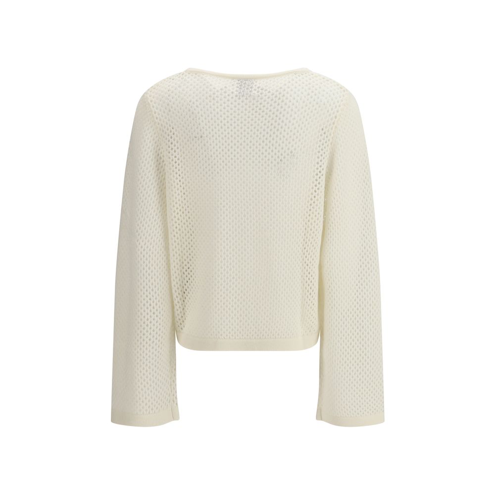 Allude Sweatshirt aus weißer Fleece-Wolle
