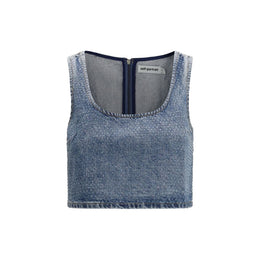 Self-Portrait Blaues Denim-Hemd