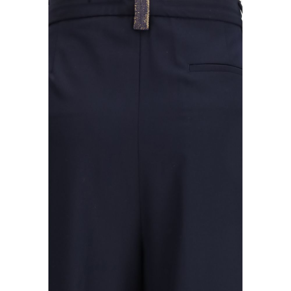 Fabiana Filippi Blaue Freizeithose aus Polyester
