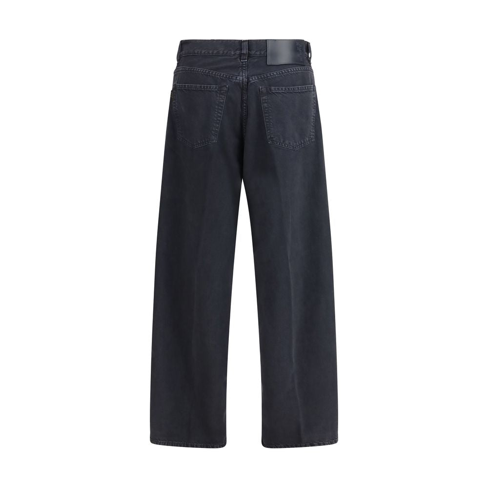 Haikure Schwarze Baumwoll-Jeans mit geradem Bein