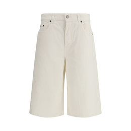 Haikure Weiße Baumwoll-Bermudashorts