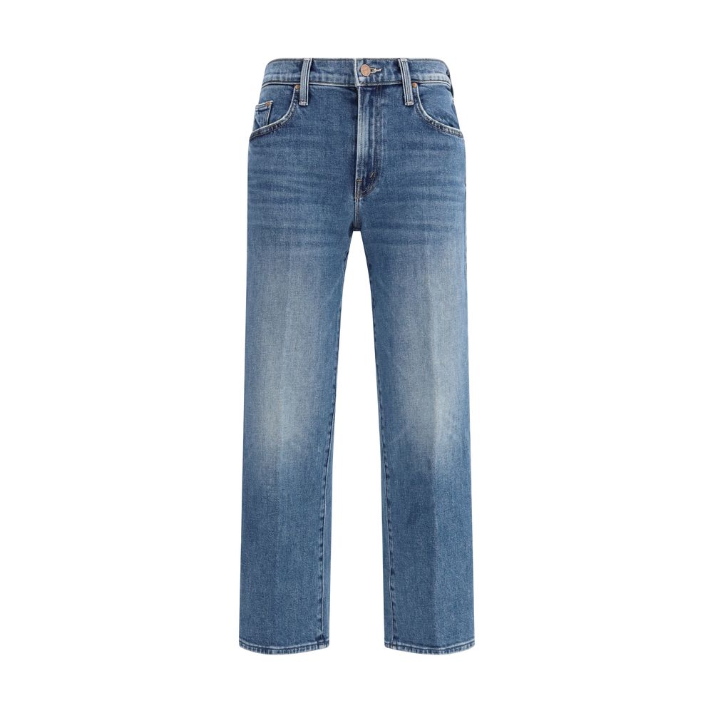 Mother Denim Blaue Baumwolljeans im Relaxed Fit