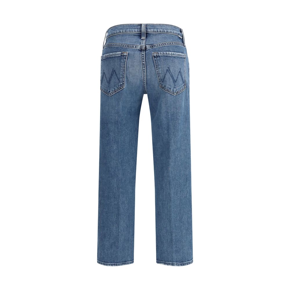 Mother Denim Blaue Baumwolljeans im Relaxed Fit