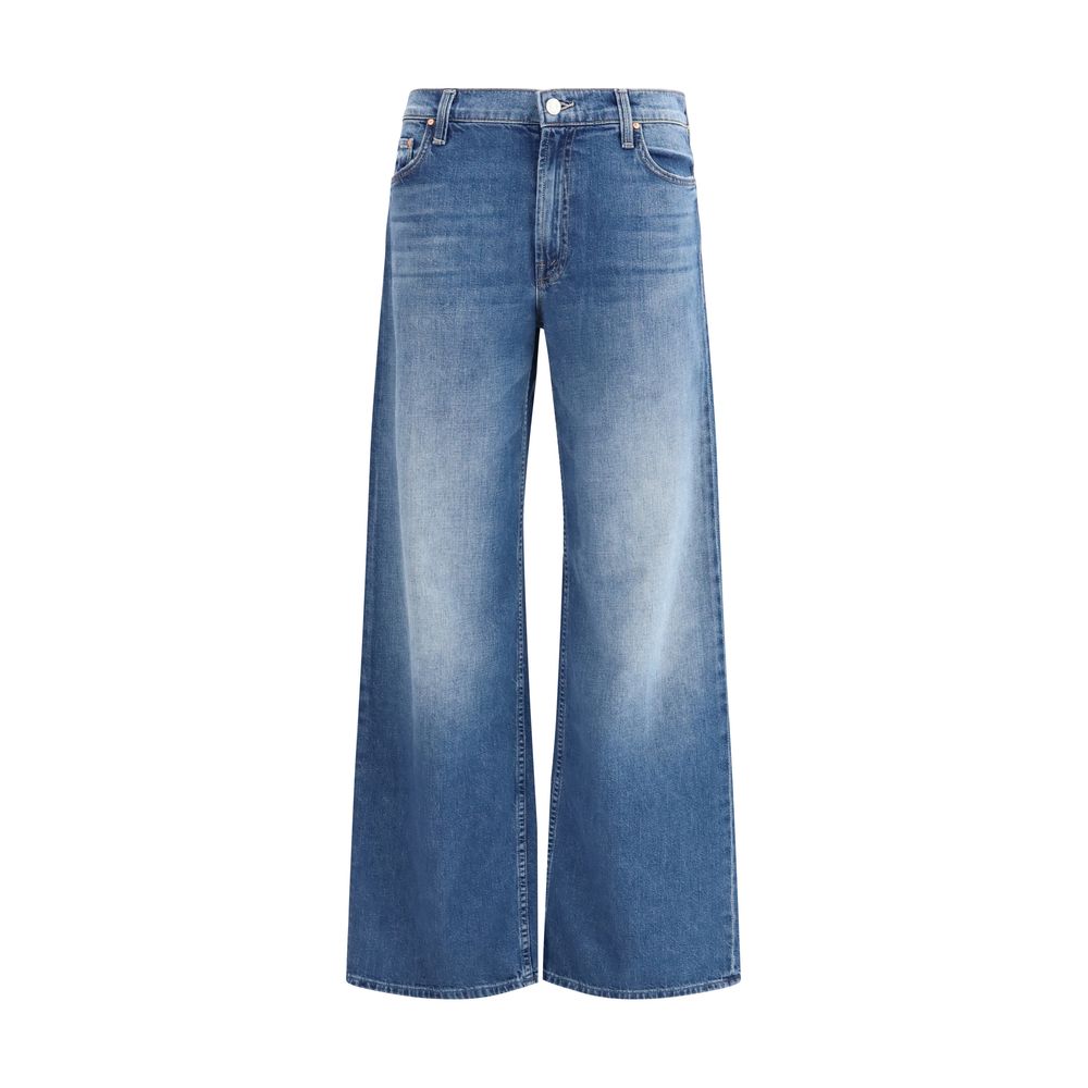 Mother Denim Blaue Baumwoll-Jeans mit ausgestelltem Bein