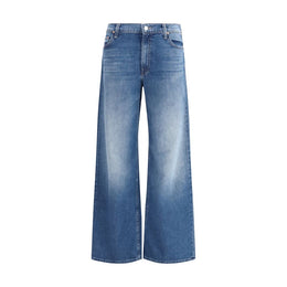 Mother Denim Blaue Baumwoll-Jeans mit ausgestelltem Bein