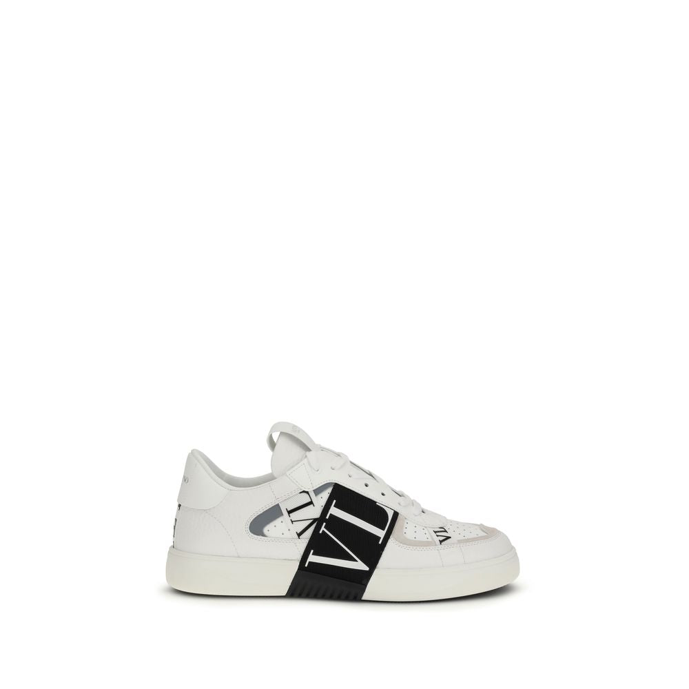 Valentino Garavani Weiße Low-Top-Sneaker aus Kalbsleder Bos Taurus