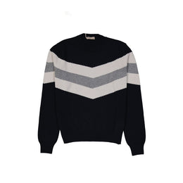 Herno Blauer Wollpullover