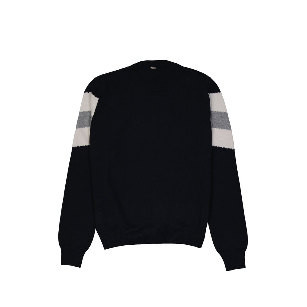 Herno Blauer Wollpullover