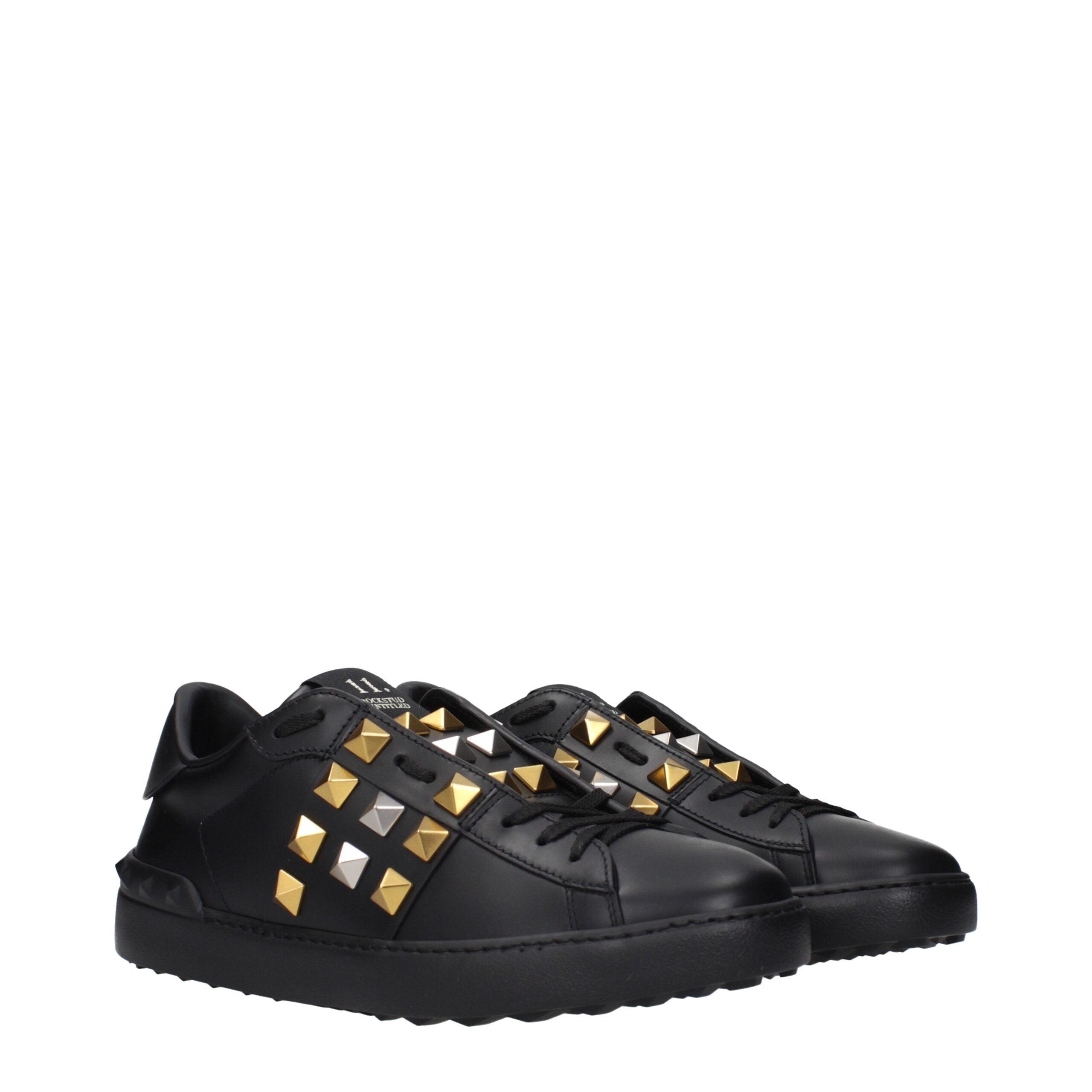 Valentino Garavani Schwarze Leder-Sneakers