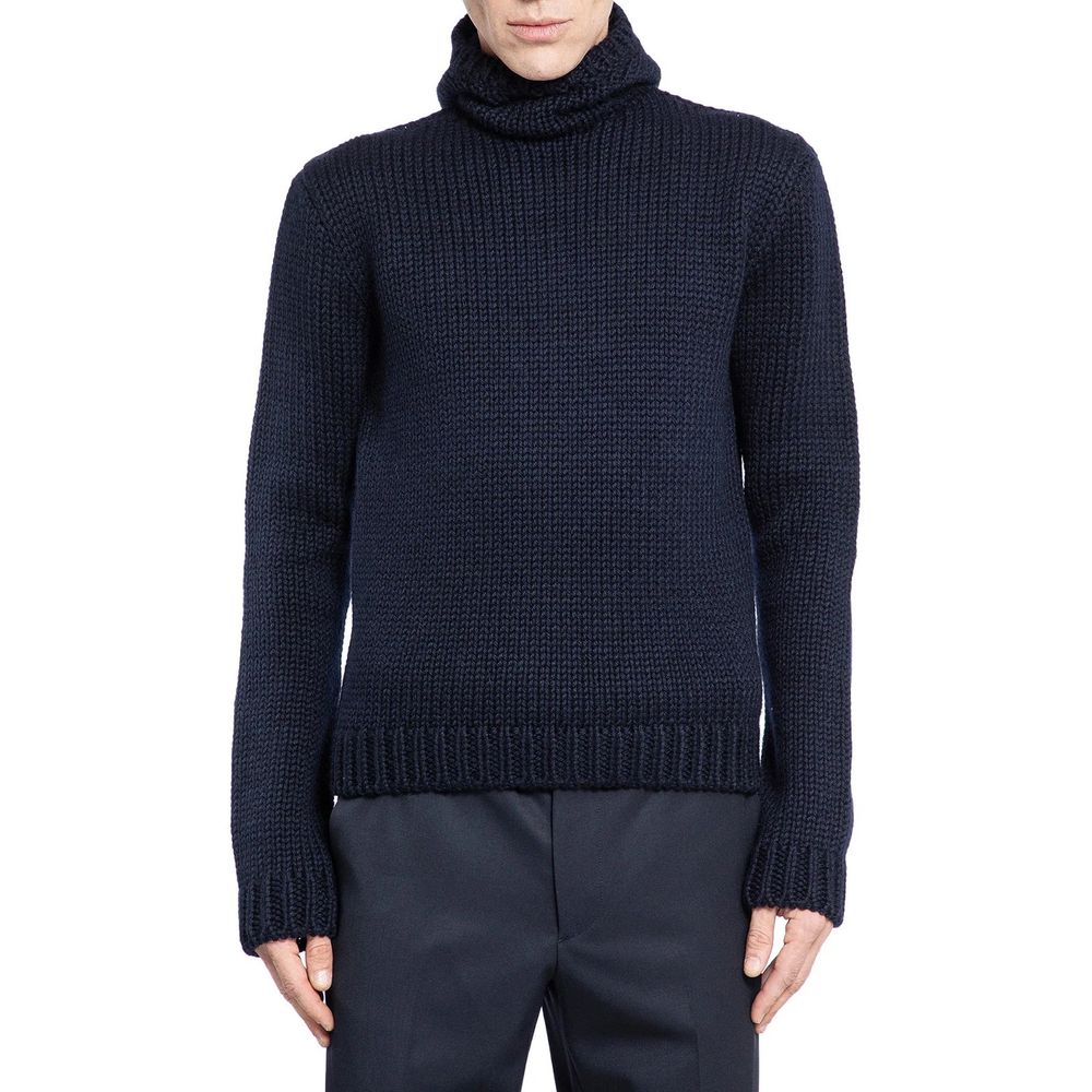 Prada Blauer Wollpullover