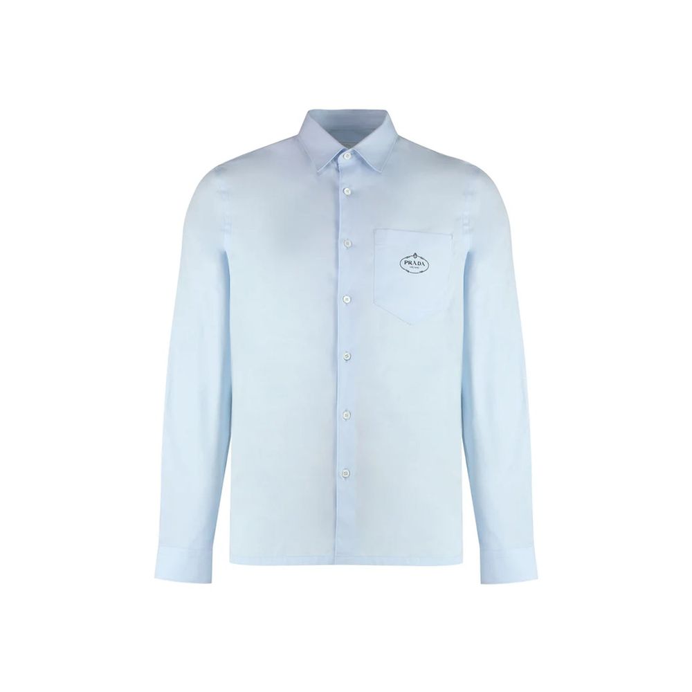 Prada Blaues Baumwollhemd