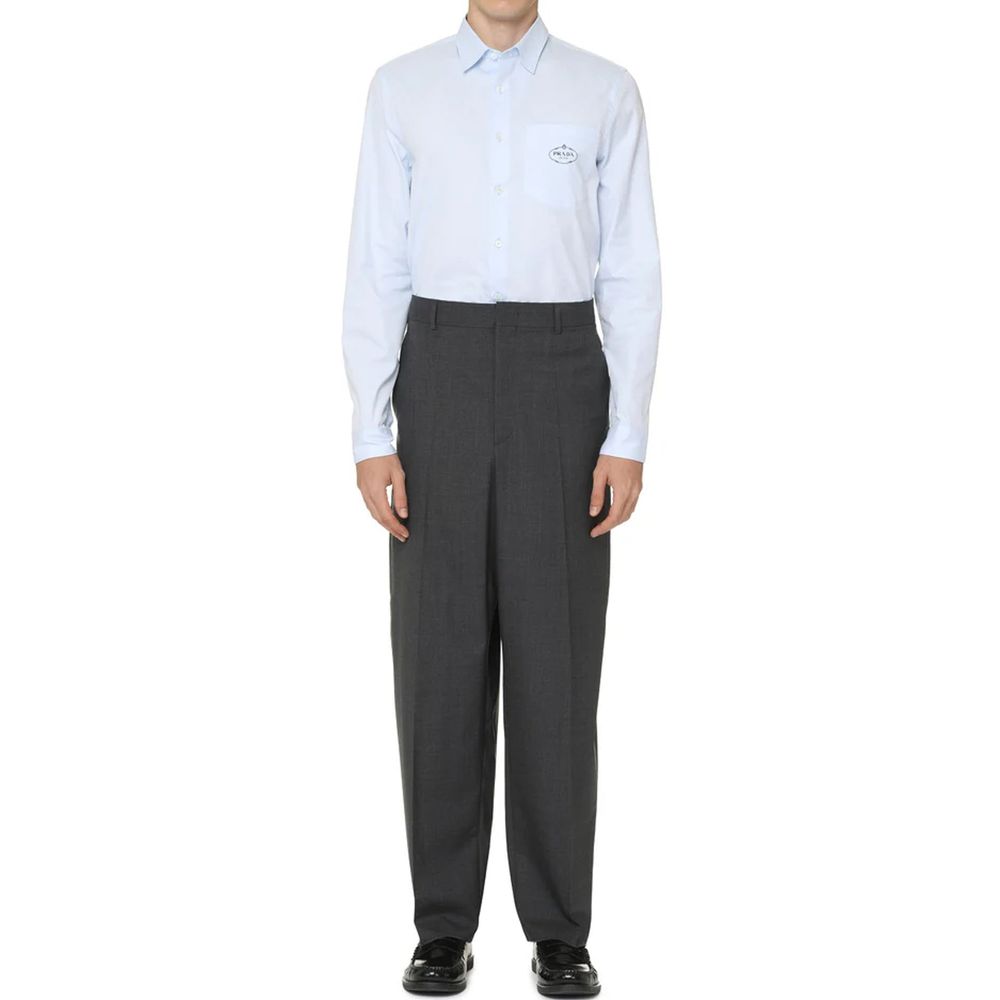 Prada Blaues Baumwollhemd