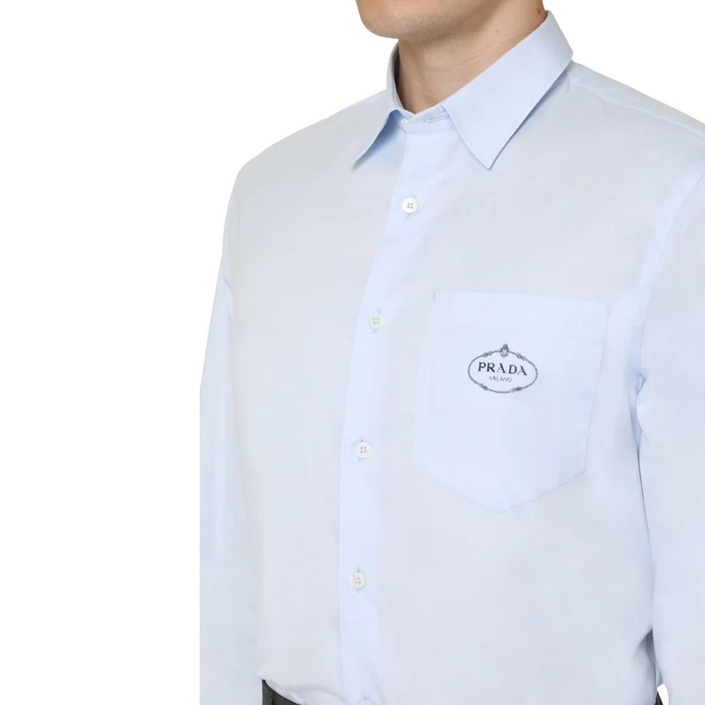 Prada Blaues Baumwollhemd